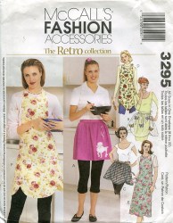 3295 RETRO HALF OR FULL BIB APRONS LENGTHS PATTERN SM-XL